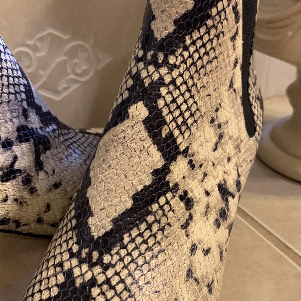 Joie Snake Print Leather Booties - Picture 7 of 11